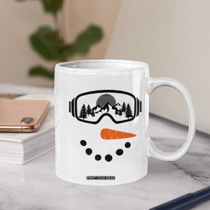 Ski Snowboard Snowman Face Coffee Mug Goggles Skiing Snow Ski Lover Skier TS10 Print Your Wear
