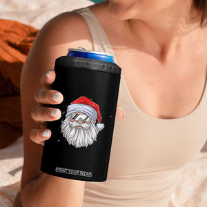 Skiing Santa Face Christmas 4 in 1 Can Cooler Tumbler Retro Ski Goggles Winter Sports Skiing Gift Snowboard TS10 Print Your Wear