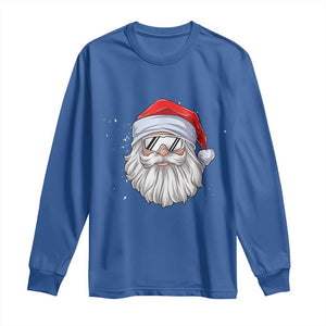 Skiing Santa Face Christmas Long Sleeve Shirt Retro Ski Goggles Winter Sports Skiing Gift Snowboard TS10 Royal Blue Print Your Wear
