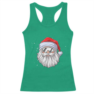 Skiing Santa Face Christmas Racerback Tank Top Retro Ski Goggles Winter Sports Skiing Gift Snowboard TS10 Irish Green Print Your Wear