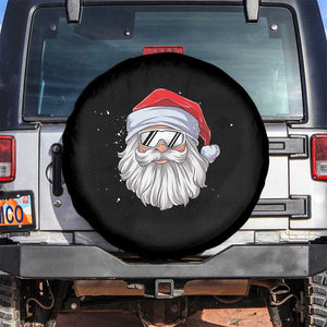 Skiing Santa Face Christmas Spare Tire Cover Retro Ski Goggles Winter Sports Skiing Gift Snowboard TS10 No hole Black Print Your Wear