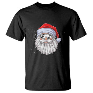 Skiing Santa Face Christmas T Shirt Retro Ski Goggles Winter Sports Skiing Gift Snowboard TS10 Black Print Your Wear