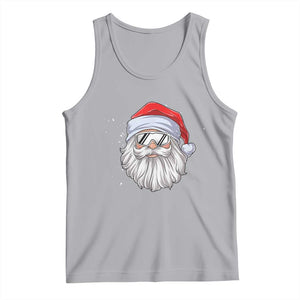 Skiing Santa Face Christmas Tank Top Retro Ski Goggles Winter Sports Skiing Gift Snowboard TS10 Athletic Heather Print Your Wear