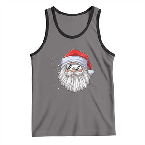 Skiing Santa Face Christmas Tank Top Retro Ski Goggles Winter Sports Skiing Gift Snowboard TS10 Deep Heather Black Print Your Wear