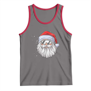 Skiing Santa Face Christmas Tank Top Retro Ski Goggles Winter Sports Skiing Gift Snowboard TS10 Deep Heather Red Print Your Wear
