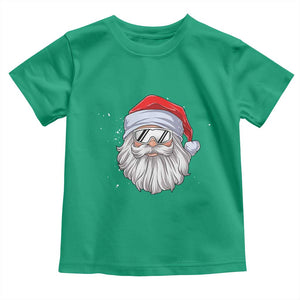 Skiing Santa Face Christmas Toddler T Shirt Retro Ski Goggles Winter Sports Skiing Gift Snowboard TS10 Irish Green Print Your Wear
