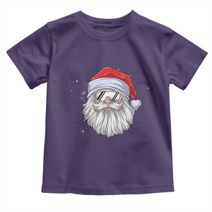 Skiing Santa Face Christmas Toddler T Shirt Retro Ski Goggles Winter Sports Skiing Gift Snowboard TS10 Purple Print Your Wear