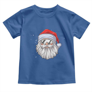 Skiing Santa Face Christmas Toddler T Shirt Retro Ski Goggles Winter Sports Skiing Gift Snowboard TS10 Royal Blue Print Your Wear