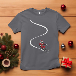 Skiing Santa Christmas T Shirt Retro Funny Ski Trip Freeride Freeski Winter Sports Skiers TS10 Charcoal Print Your Wear
