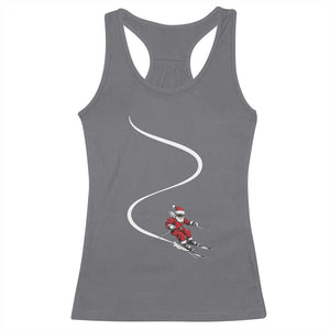 Skiing Santa Christmas Racerback Tank Top Retro Funny Ski Trip Freeride Freeski Winter Sports Skiers TS10 Charcoal Print Your Wear