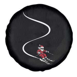 Skiing Santa Christmas Spare Tire Cover Retro Funny Ski Trip Freeride Freeski Winter Sports Skiers TS10 Print Your Wear