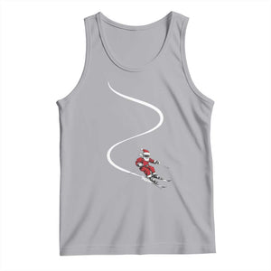 Skiing Santa Christmas Tank Top Retro Funny Ski Trip Freeride Freeski Winter Sports Skiers TS10 Athletic Heather Print Your Wear