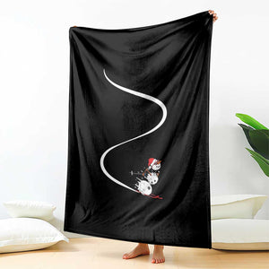 Skiing Snowman Throw Blanket Funny Ski Freeride Freeski Winter Sports Skiers TS10 Print Your Wear