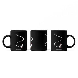 Skiing Snowman Coffee Mug Funny Ski Freeride Freeski Winter Sports Skiers TS10 Print Your Wear