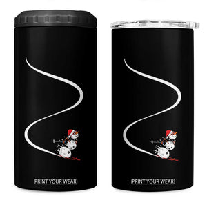 Skiing Snowman 4 in 1 Can Cooler Tumbler Funny Ski Freeride Freeski Winter Sports Skiers TS10 One Size: 16 oz Black Print Your Wear