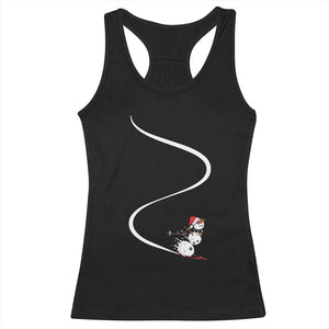 Skiing Snowman Racerback Tank Top Funny Ski Freeride Freeski Winter Sports Skiers TS10 Black Print Your Wear