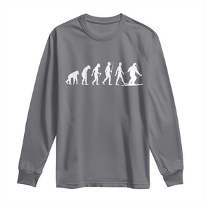 Ski Evolution Long Sleeve Shirt Funny Skiing Lover Skiers TS10 Charcoal Print Your Wear