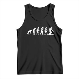 Ski Evolution Tank Top Funny Skiing Lover Skiers TS10 Black Print Your Wear