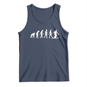 Ski Evolution Tank Top Funny Skiing Lover Skiers TS10 Navy Print Your Wear