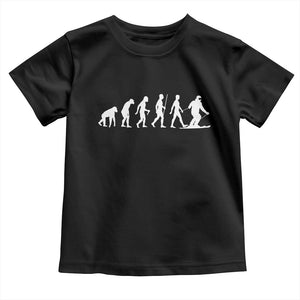 Ski Evolution Toddler T Shirt Funny Skiing Lover Skiers TS10 Black Print Your Wear