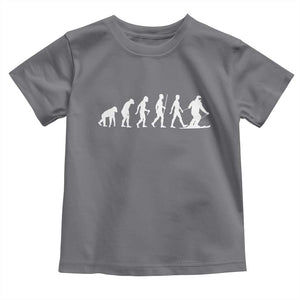 Ski Evolution Toddler T Shirt Funny Skiing Lover Skiers TS10 Charcoal Print Your Wear