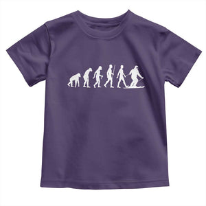 Ski Evolution Toddler T Shirt Funny Skiing Lover Skiers TS10 Purple Print Your Wear