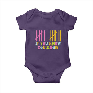 Funny Six Seven 6 7 Teen Slang Baby Onesie If You Know You Know Viral Meme TS10 Purple Print Your Wear