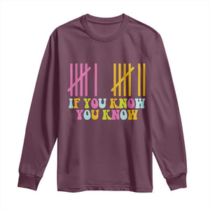 Funny Six Seven 6 7 Teen Slang Long Sleeve Shirt If You Know You Know Viral Meme TS10 Maroon Print Your Wear