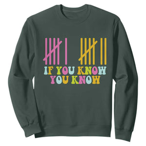 Funny Six Seven 6 7 Teen Slang Sweatshirt If You Know You Know Viral Meme TS10 Dark Forest Green Print Your Wear