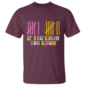 Funny Six Seven 6 7 Teen Slang T Shirt If You Know You Know Viral Meme TS10 Maroon Print Your Wear