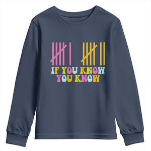 Funny Six Seven 6 7 Teen Slang Youth Sweatshirt If You Know You Know Viral Meme TS10 Navy Print Your Wear