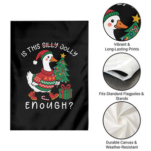 Funny Goose Christmas Garden Flag Is This Jolly Enough Cute Xmas Duck TS10 Print Your Wear