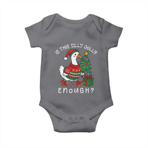 Funny Goose Christmas Baby Onesie Is This Jolly Enough Cute Xmas Duck TS10 Charcoal Print Your Wear