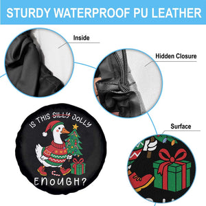 Funny Goose Christmas Spare Tire Cover Is This Jolly Enough Cute Xmas Duck TS10 Print Your Wear