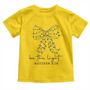 Be The Light Christmas Coquette Bow Toddler T Shirt Christian Religious Bible Verse TS10 Daisy Print Your Wear