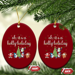Penguins Christmas Ceramic Ornament Oh Its A Jolly Holiday Xmas Light TS10 Print Your Wear