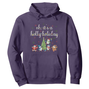Penguins Christmas Hoodie Oh Its A Jolly Holiday Xmas Light TS10 Purple Print Your Wear