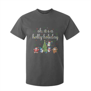Penguins Christmas T Shirt For Kid Oh Its A Jolly Holiday Xmas Light TS10 Dark Heather Print Your Wear
