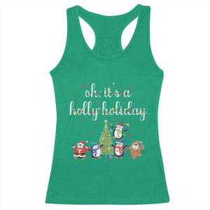 Penguins Christmas Racerback Tank Top Oh Its A Jolly Holiday Xmas Light TS10 Irish Green Print Your Wear
