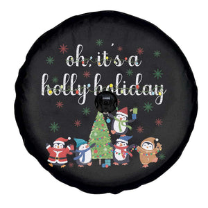Penguins Christmas Spare Tire Cover Oh Its A Jolly Holiday Xmas Light TS10 Print Your Wear
