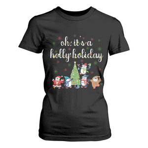 Penguins Christmas T Shirt For Women Oh Its A Jolly Holiday Xmas Light TS10 Black Print Your Wear