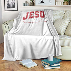 Jesus is the Reason Christmas Throw Blanket Christian Varsity TS10 Print Your Wear