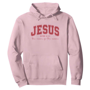 Jesus is the Reason Christmas Hoodie Christian Varsity TS10 Light Pink Print Your Wear