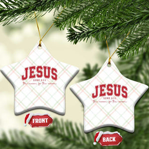Jesus is the Reason Christmas Ceramic Ornament Christian Varsity TS10 Print Your Wear