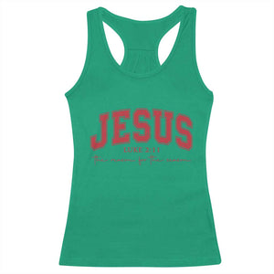 Jesus is the Reason Christmas Racerback Tank Top Christian Varsity TS10 Irish Green Print Your Wear