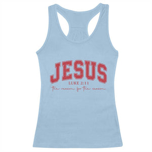 Jesus is the Reason Christmas Racerback Tank Top Christian Varsity TS10 Light Blue Print Your Wear