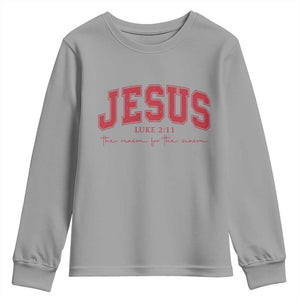 Jesus is the Reason Christmas Youth Sweatshirt Christian Varsity TS10 Sport Gray Print Your Wear