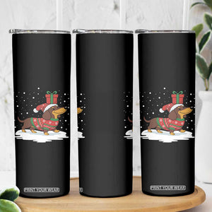 Christmas Dachshund Skinny Tumbler Funny Weiner Santa Hat Xmas Dog Puppy Lover TS10 Print Your Wear