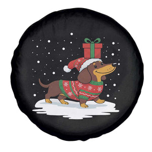 Christmas Dachshund Spare Tire Cover Funny Weiner Santa Hat Xmas Dog Puppy Lover TS10 Print Your Wear