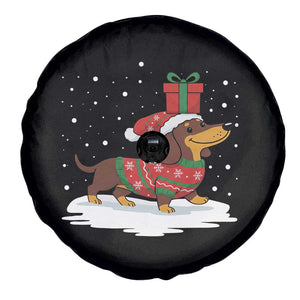 Christmas Dachshund Spare Tire Cover Funny Weiner Santa Hat Xmas Dog Puppy Lover TS10 Print Your Wear
